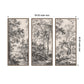 Wooded 1648 Antonie Waterloo Linen Panel 3 Piece Framed Canvas Wall Art Set by Nostalgia Prints