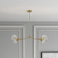 Jewel 4-Light Clear Gold Chandelier Ceiling Hanging Fixture