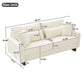 Modern Loveseat Sofa with Four Decorative Pillows Included