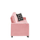 Modern Snowfleece 3-Seater Sofa with Built-In Cup Holders