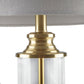 Clarity Glass Cylinder Table Lamps Set of Two