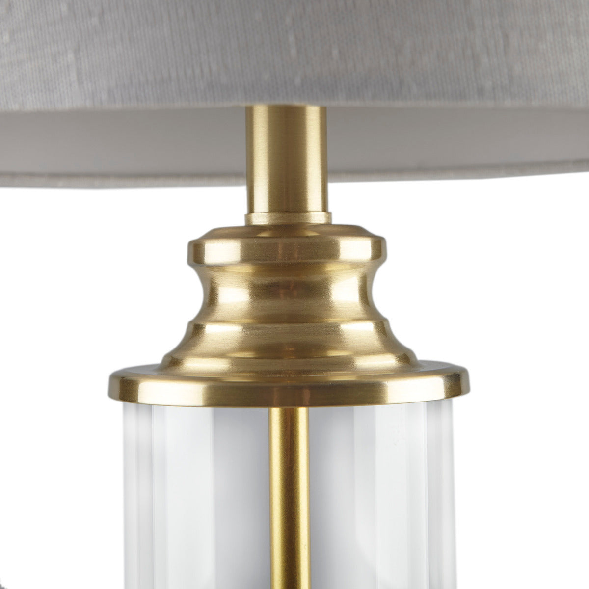 Clarity Glass Cylinder Table Lamps Set of Two