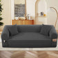 Gray Spring Sofa with Fabric Pillows and Storage