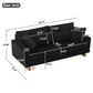 Modern Loveseat Sofa with Four Decorative Pillows Included