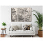 Wooded 1648 Antonie Waterloo Linen Panel 3 Piece Framed Canvas Wall Art Set by Nostalgia Prints