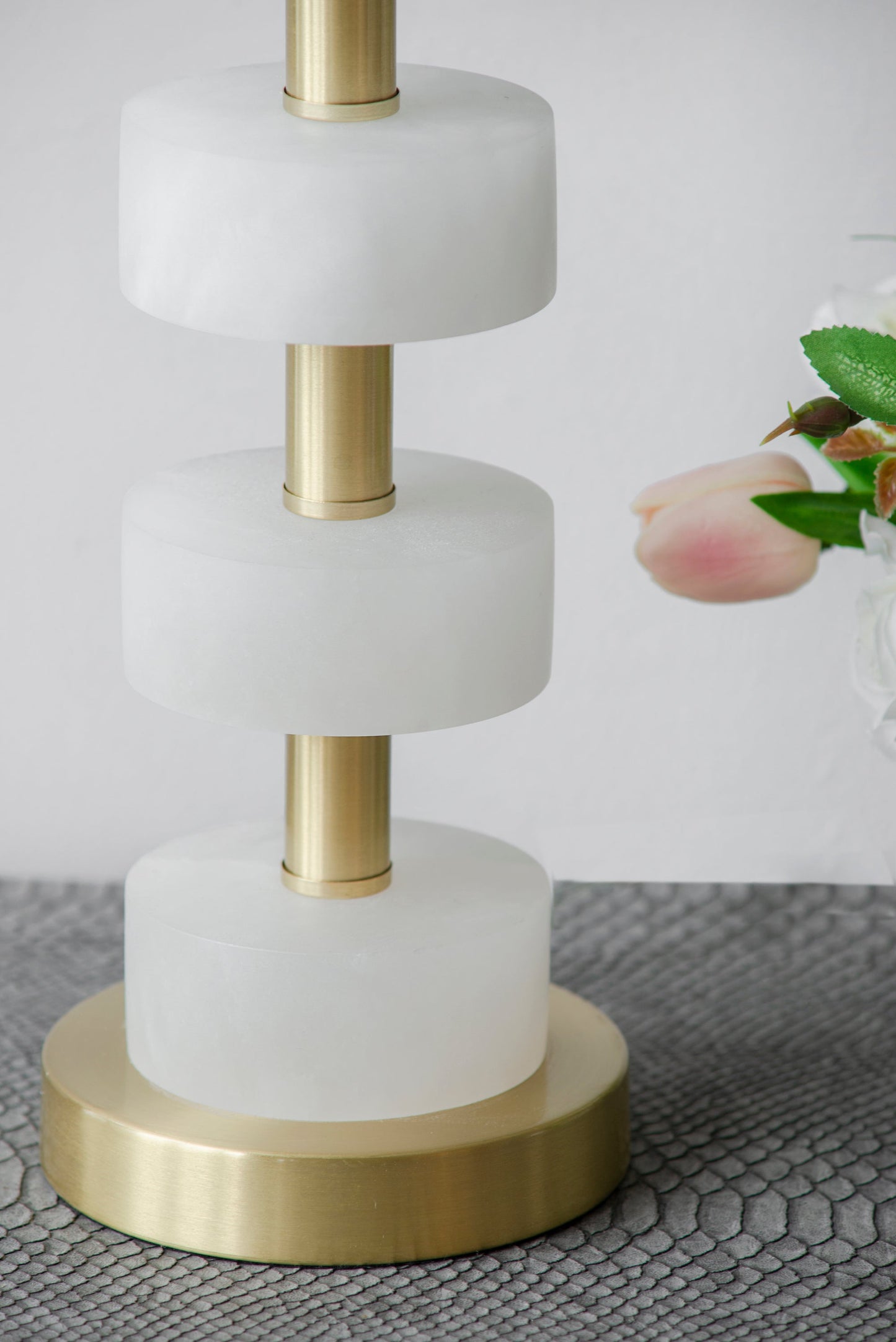 13x13x26 Marble Table Lamp for Modern Interiors