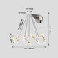 41-Inch White Gold Modern Chandelier Light Fixture