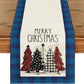 Christmas Trees Merry Xmas Table Runner, Seasonal Winter Holiday Kitchen Dining Table Decoration For Indoor Outdoor Home Party Decor 13 X 72 Inch