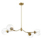 Jewel 4-Light Clear Gold Chandelier Ceiling Hanging Fixture