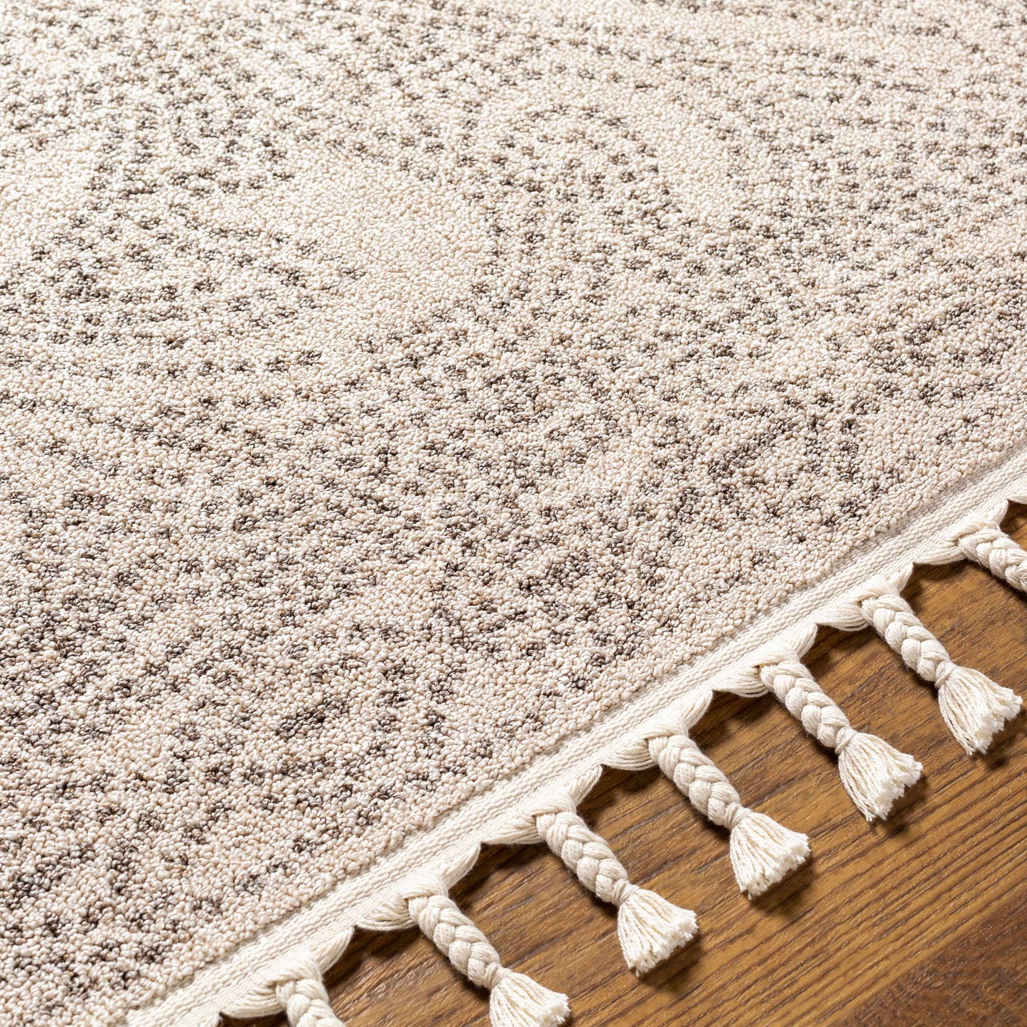 Birdwood Cream Brown Area Rug for Home Decor