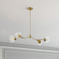 Jewel 4-Light Clear Gold Chandelier Ceiling Hanging Fixture