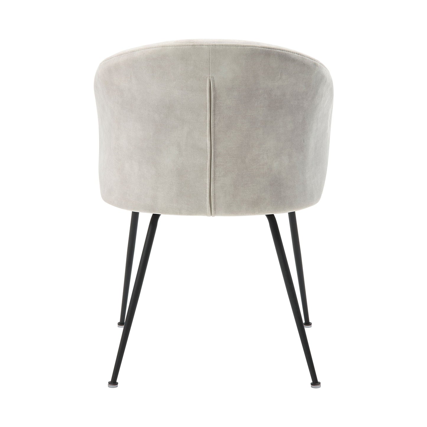 Velvet Upholstered Side Chairs Set with Metal Legs