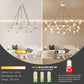 41-Inch White Gold Modern Chandelier Light Fixture