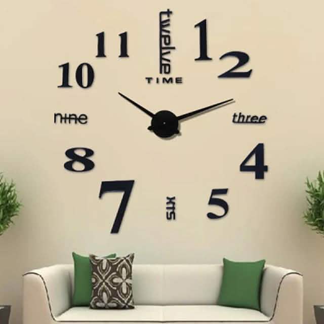 Modern Acrylic Digital Wall Clock with Steel Finish