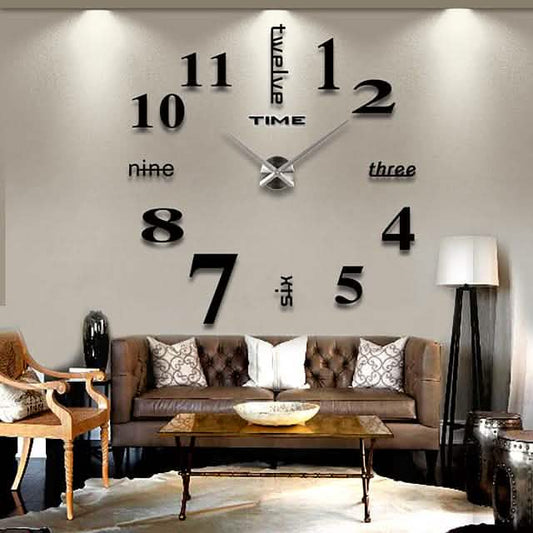 Modern Acrylic Digital Wall Clock with Steel Finish