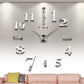 Modern Acrylic Digital Wall Clock with Steel Finish