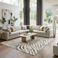 Gray Ecorse Zebra Print Area Rug